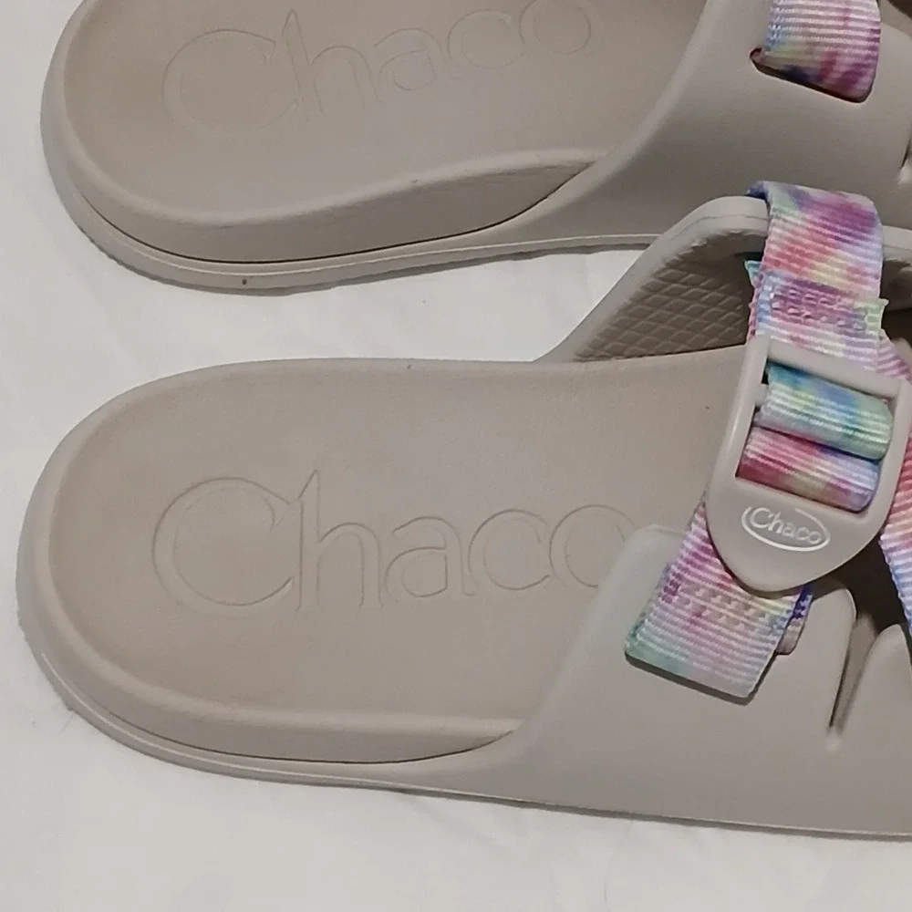 Chacos Kids‎ Size K2 Slides Tie Dye Adjustable Straps Sandal Beach Pool Comfort